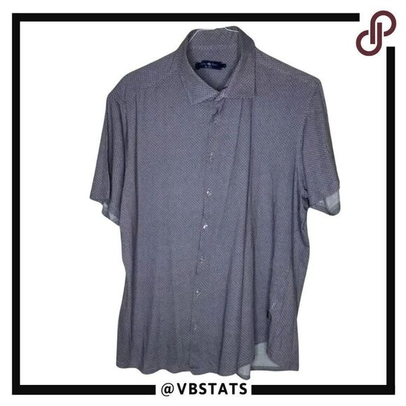 Stone Rose Size 6 (XXL) Short Sleeve Sport Performance Shirt Blue-Pink Design - Picture 1 of 9